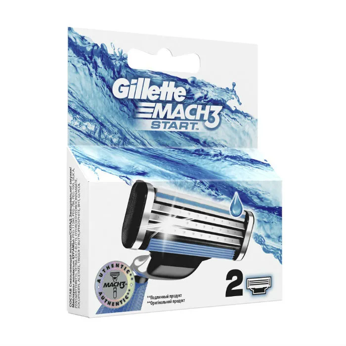 Gillette Mach3 Start Сменные кассеты для бритья, 2 шт.