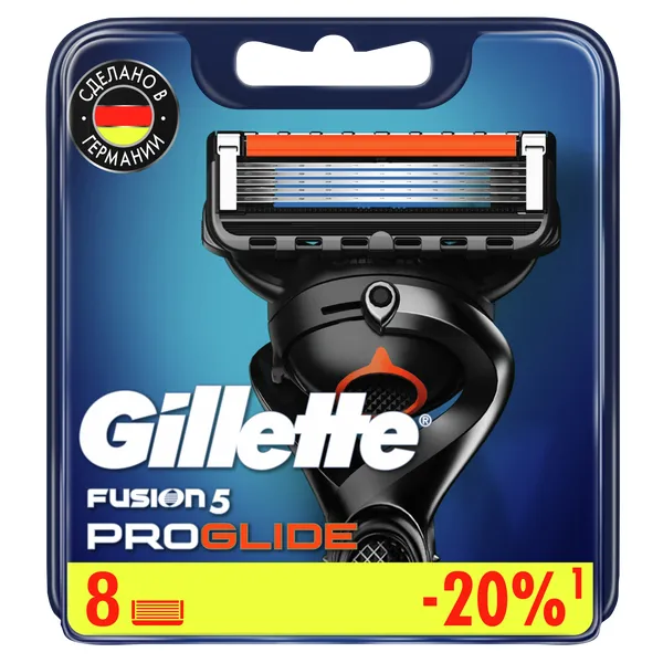 Gillette Fusion Proglide Кассеты, кассета для бритвы, 8 шт.