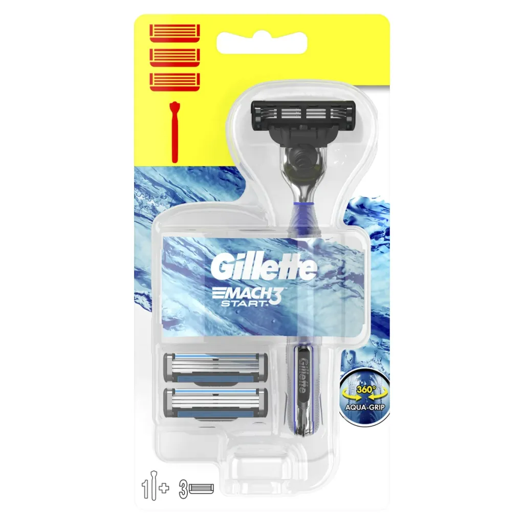 Gillette Mach3 Start Станок со сменными лезвиями, 2 кассеты в комплекте, 1 шт.