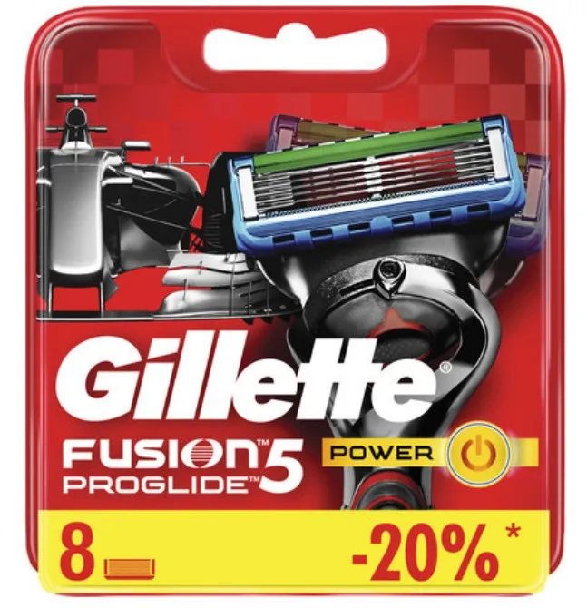 Gillette Fusion Proglide Power Кассеты сменные, кассета для бритвы, 8 шт.