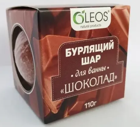 Oleos шар бурлящий для ванн, шоколад, 110 г, 1 шт.