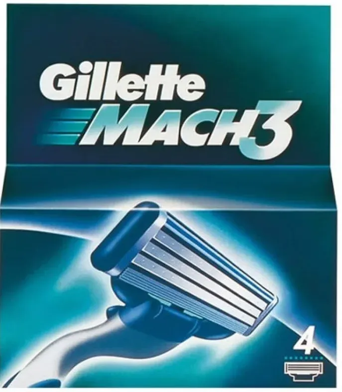 Gillette Mach 3 Кассеты для бритвенного станка, 4 шт.