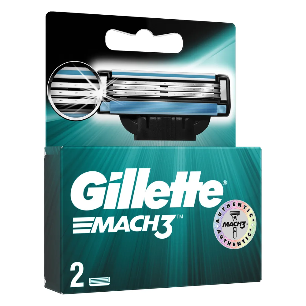 Gillette Mach 3 Кассеты для бритвенного станка, 2 шт.