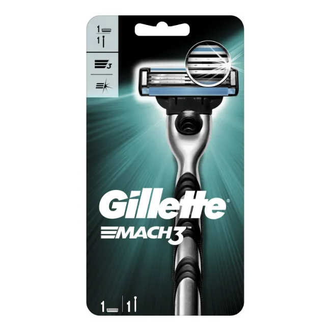 Gillette Mach 3 Станок для бритья, с 1 сменной кассетой, 1 шт.