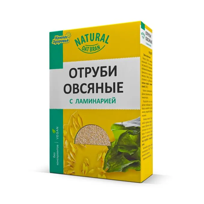 Компас Здоровья Отруби овсяные, с ламинарией, 200 г, 1 шт.