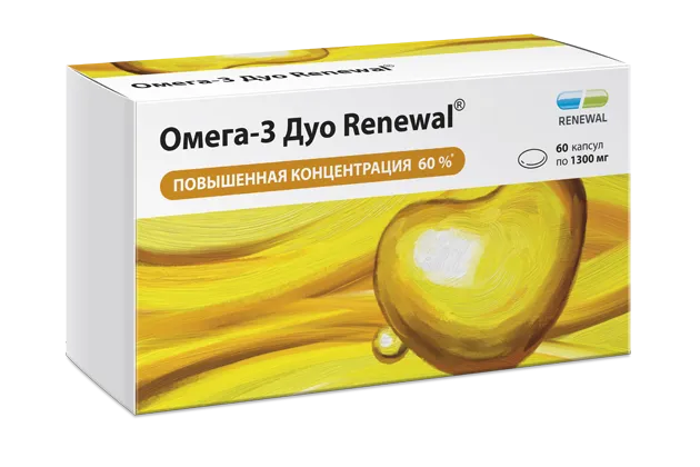 Омега-3 Дуо Renewal, капсулы, 60 шт.