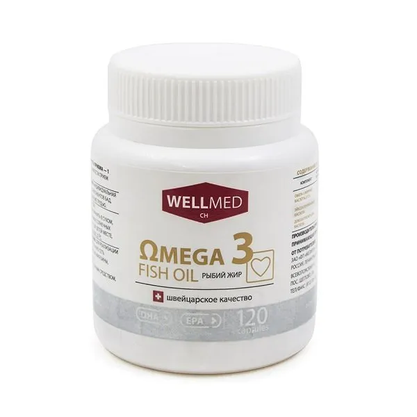 Omega 3 fish oil Рыбий жир, капсулы, 120 шт.