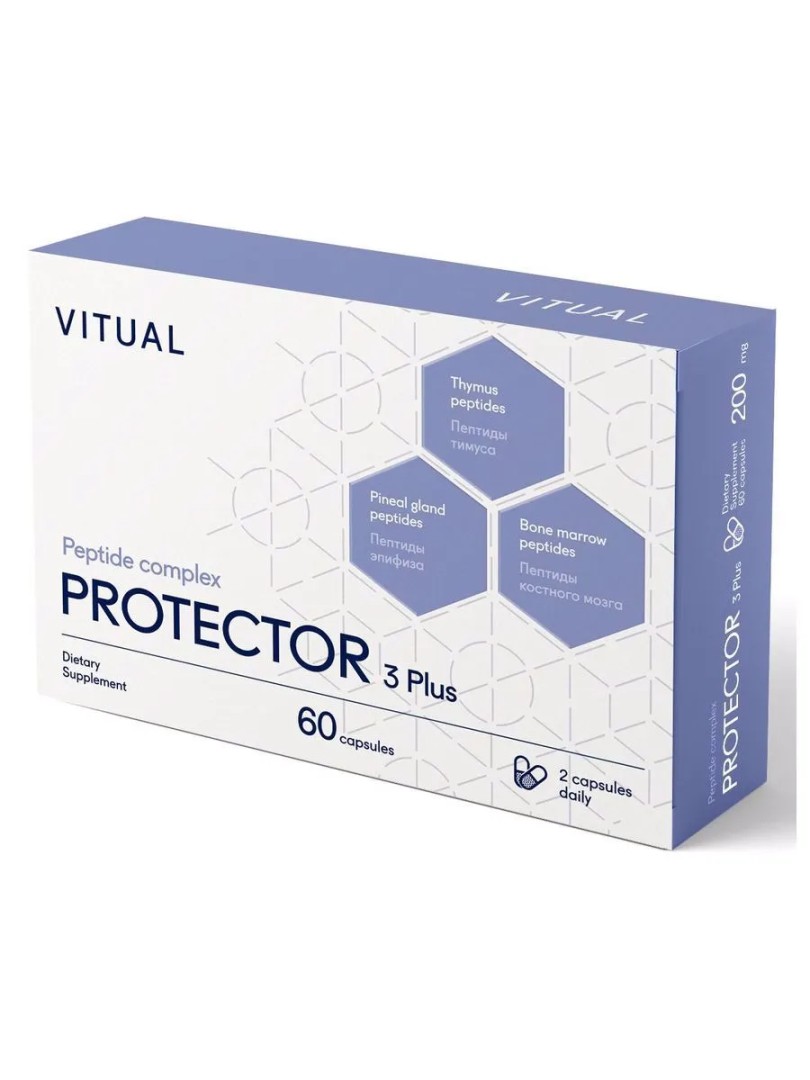 Комплекс Пептидов Vitual Lab Protector 3 Plus, капсулы, 60 шт.