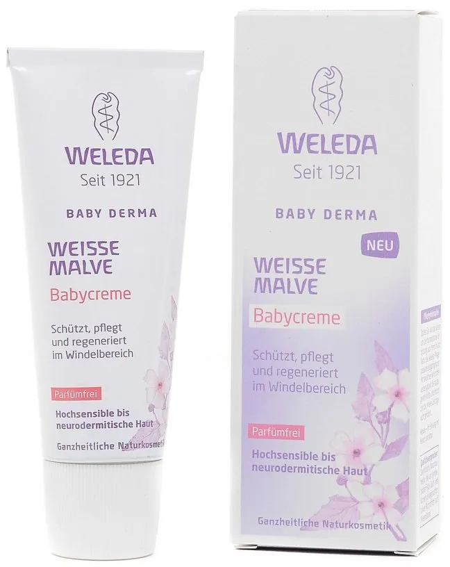 Weleda Детский крем для кожи в области пеленания с алтеем, 50 г, 1 шт.