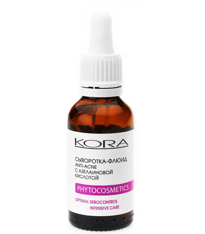 Kora Сыворотка-флюид Anti-Acne, сыворотка, с азелаиновой кислотой, 30 мл, 1 шт.