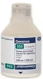 Омнипак, 350 мг йода/мл, раствор для инъекций, 200 мл, 10 шт.