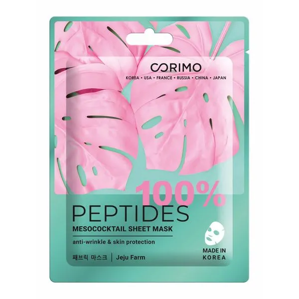 Коримо Peptides Маска тканевая для лица мезококтейль, маска для лица, 22 г, 1 шт.