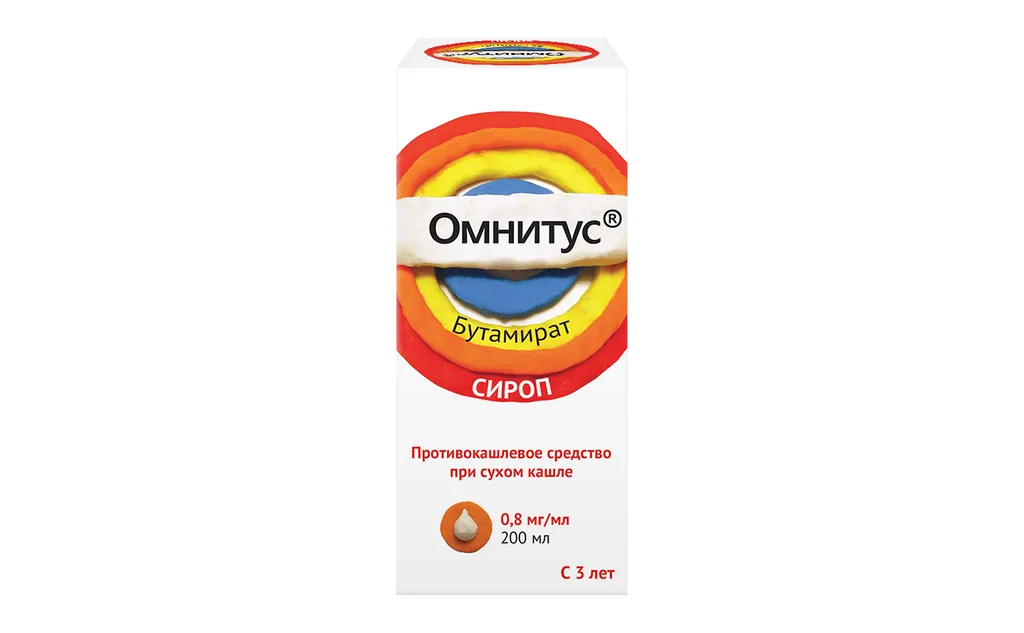 Омнитус, 0.8 мг/мл, сироп, 200 мл, 1 шт.