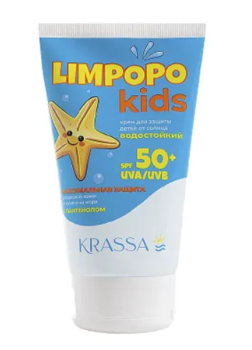 Krassa Лимпопо Кидс Солнцезащитный крем, крем, SPF 50, 150 мл, 1 шт.