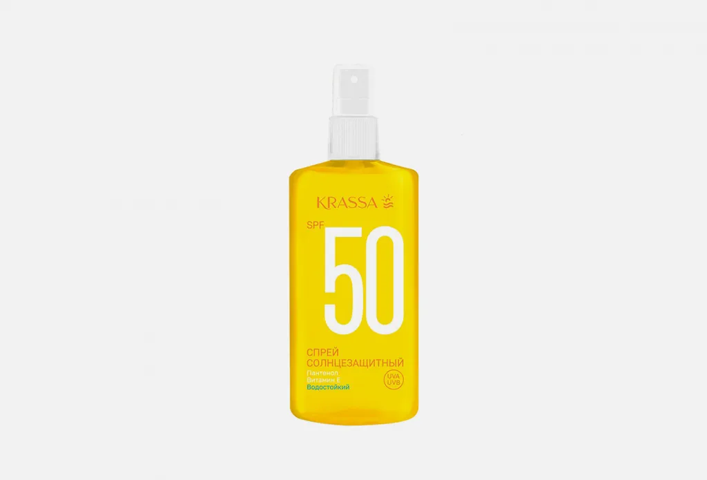 Krassa Спрей солнцезащитный, спрей, SPF50 водостойкий, 150 мл, 1 шт.