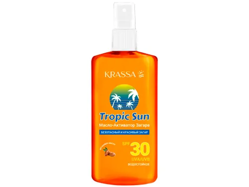 Krassa Tropic Sun Масло активатор загара, спрей, SPF30, 150 мл, 1 шт.