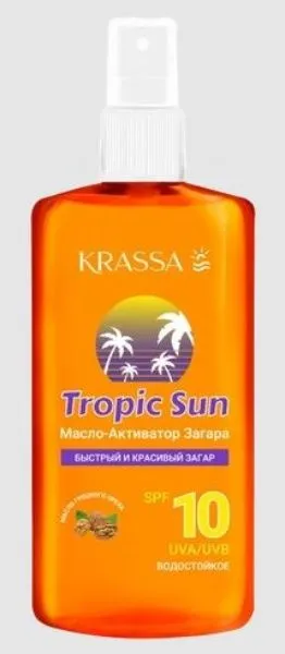 Krassa Tropic Sun Масло активатор загара, спрей, SPF10, 150 мл, 1 шт.