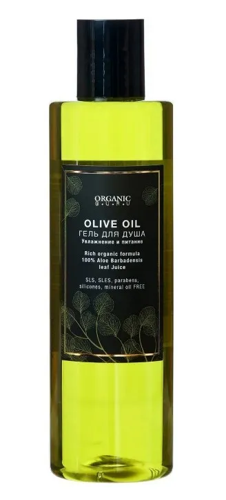 Organic Guru Olive oil Гель для душа Увлажнение и питание, гель для душа, с маслом оливы, 250 мл, 1 шт.