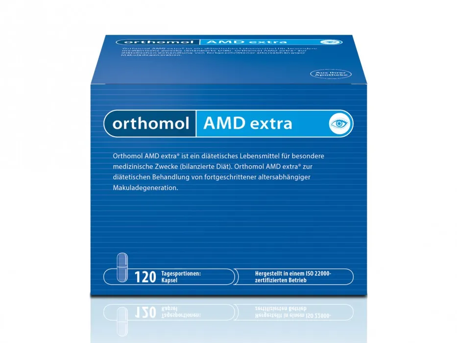 Orthomol AMD Extra Витамины для глаз, капсулы, на 120 дней, 120 шт.