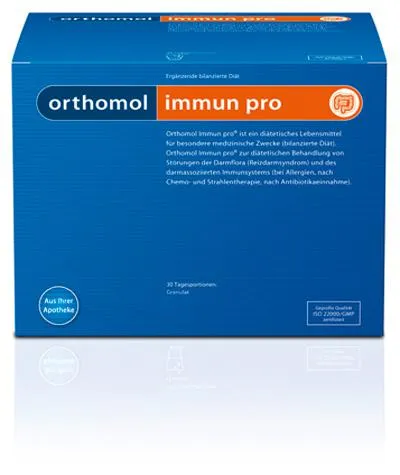 Orthomol Immun Pro Тройная польза кишечнику, порошок, на 30 дней, 15 г, 60 шт.