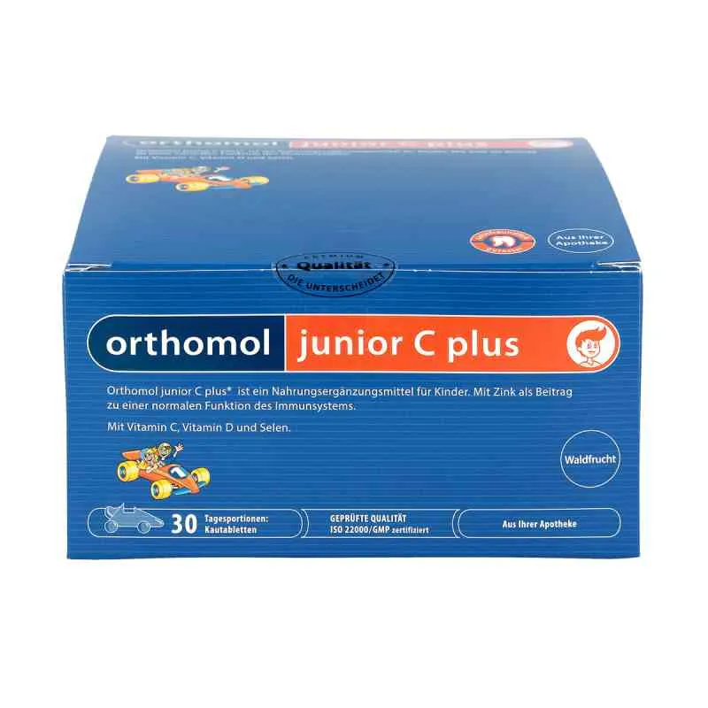 Orthomol Junior C plus, 1350 мг, на 30 дней, таблетки жевательные, в ассортименте, 30 шт.