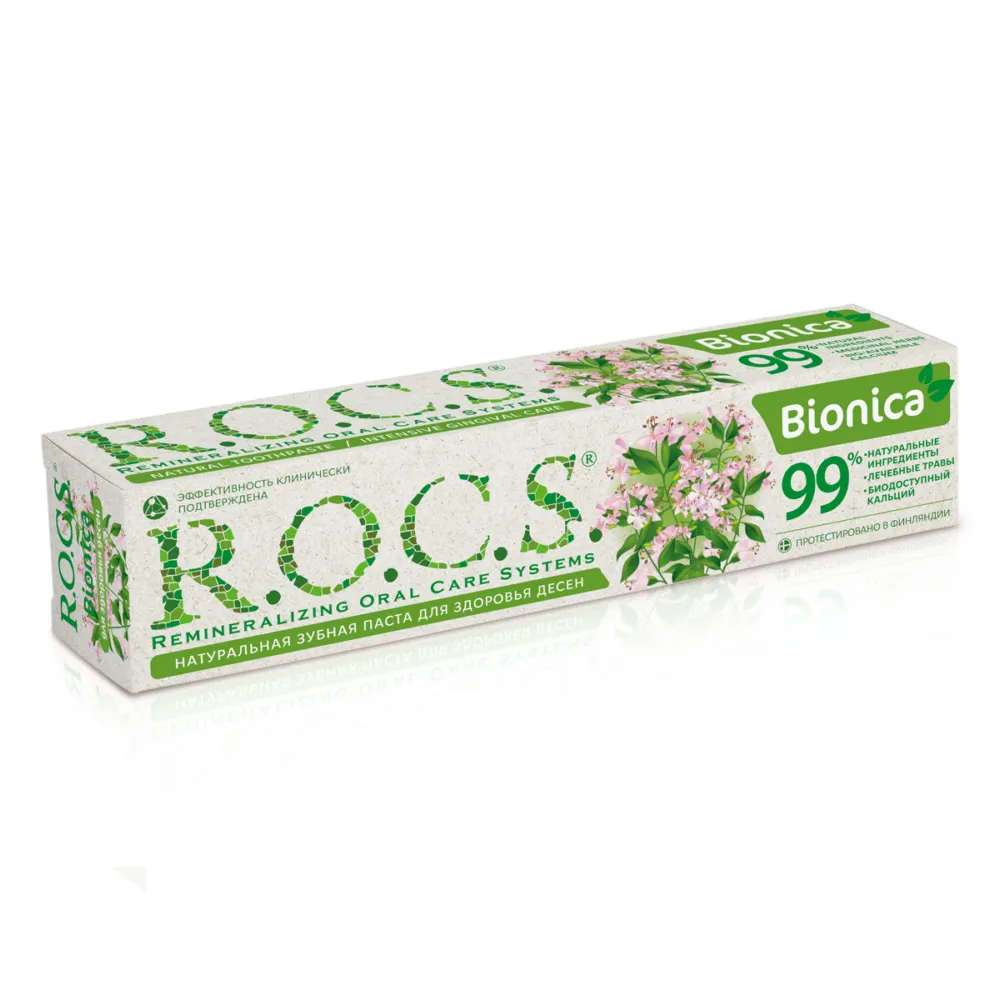 ROCS Bionica Зубная паста, без фтора, паста зубная, 74 г, 1 шт.