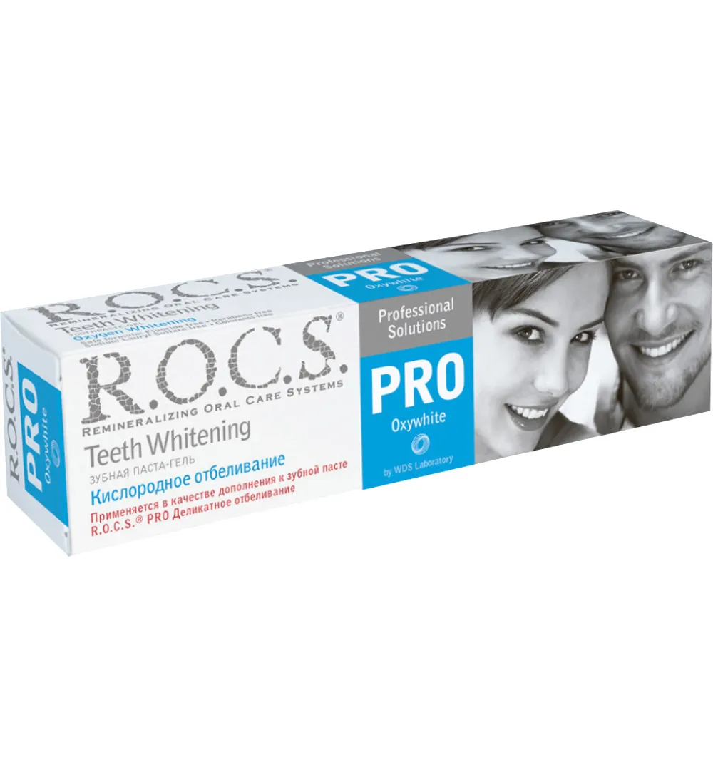 ROCS PRO Зубная паста Кислородное отбеливание, без фтора, паста, 60 г, 1 шт.