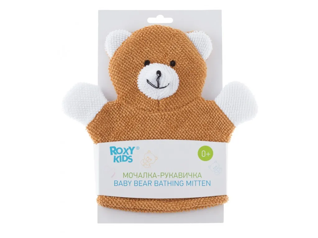 Roxy-kids Махровая мочалка-рукавичка Baby Bear, 1 шт.