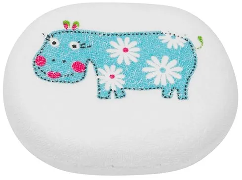 Roxy-kids мягкая губка с хлопковым покрытием hippo, для детей с рождения, 1 шт.