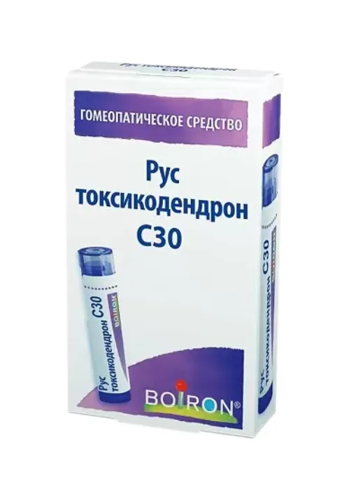 Рус токсикодендрон С30, гранулы гомеопатические, 4 г, 1 шт.