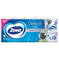 Zewa Deluxe Design платки носовые бумажные, 10х10, платочки, 100 шт.