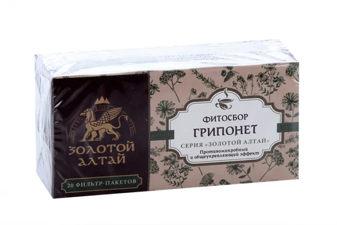 Золотой Алтай Фитосбор ГрипоНет, фиточай, 1.5 г, 20 шт.