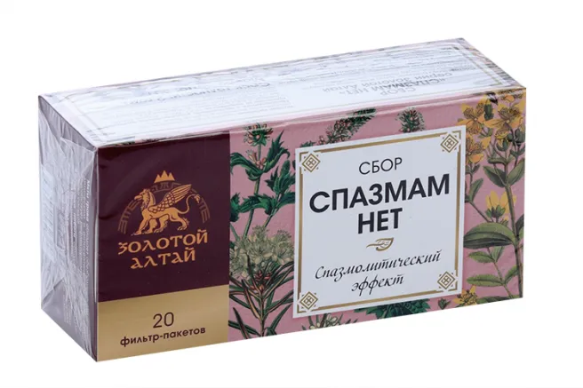 Золотой Алтай Сбор Спазмам нет, фиточай, 1.5 г, 20 шт.