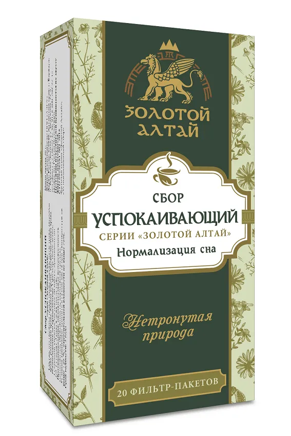 Золотой Алтай Успокаивающий сбор, фиточай, 1.5 г, 20 шт.