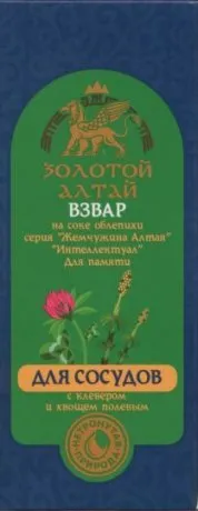 Золотой Алтай Взвар Для сосудов с Облепиховым соком, с клевером и хвощом, 250 мл, 1 шт.