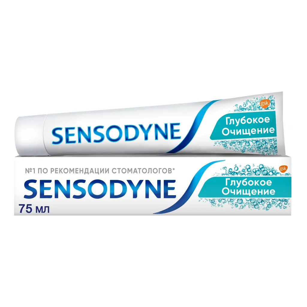 Зубная паста Sensodyne Глубокое очищение, паста, 75 мл, 1 шт.